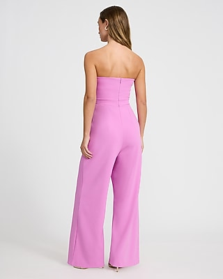 Strapless Cutout Wide Leg Jumpsuit with Pockets - image 2