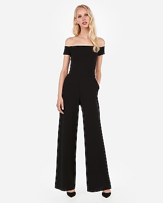 Off The Shoulder Wide Leg Jumpsuit Express