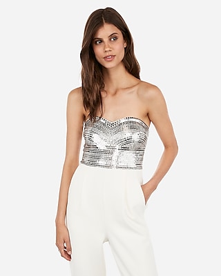 sequin bodice jumpsuit