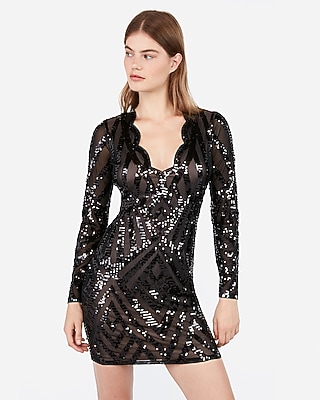 express black sequin dress