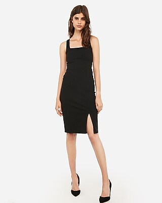 square neckline bodycon dress