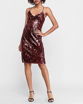 sequin slip dress