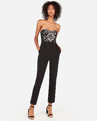 strapless jumpsuit express