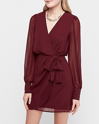 chiffon wrap dresses