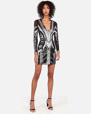 express black sequin dress