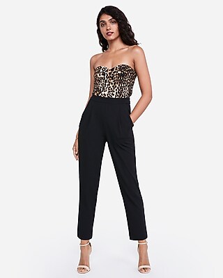 strapless sweetheart neckline jumpsuit express