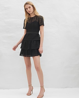 tiered fit and flare dress