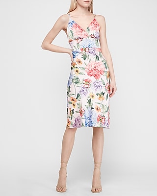 satin dress floral