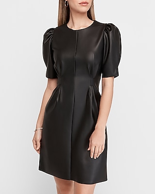 leather sheath dress