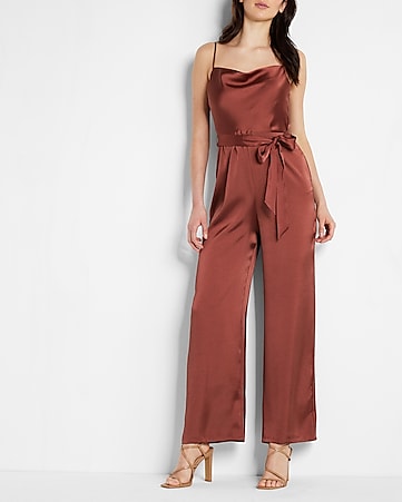 Coolred-Women 1/2 Sleeve Slit Style Straps Striped Slim Cropped Flare Jumpsuit Trousers