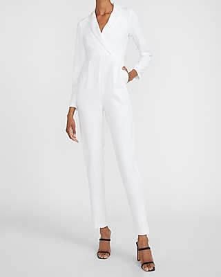 white blazer jumpsuit