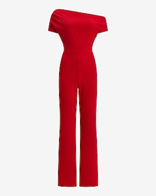 Asymmetrical One Shoulder Wide Leg Jumpsuit