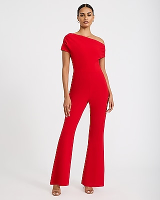 Asymmetrical One Shoulder Wide Leg Jumpsuit