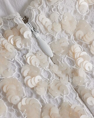 Bridal Sequin Embellished Jumpsuit Express