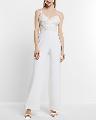 Bridal Sequin Embellished Jumpsuit Express