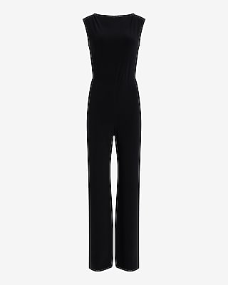 Boat Neck Sleeveless Jumpsuit