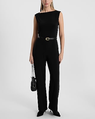 Boat Neck Sleeveless Jumpsuit