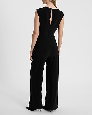 Boat Neck Sleeveless Jumpsuit