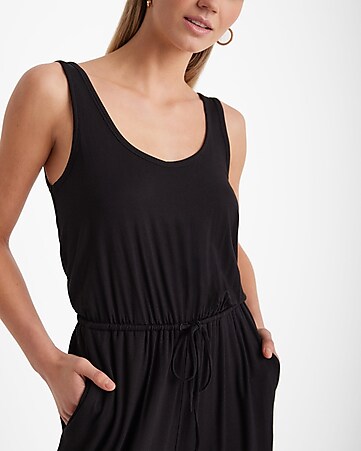 Simple Casual Jumpsuit Women Sporty O Neck Sleeveless Jogging Body