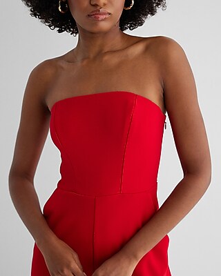 Strapless Wide Leg Jumpsuit