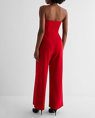 Strapless Wide Leg Jumpsuit