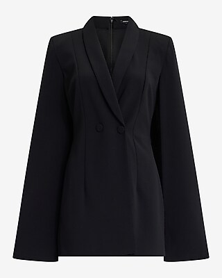 Cape Sleeve Double Breasted Blazer Romper - image 3
