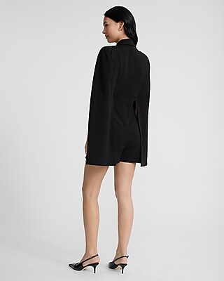Cape Sleeve Double Breasted Blazer Romper - image 2