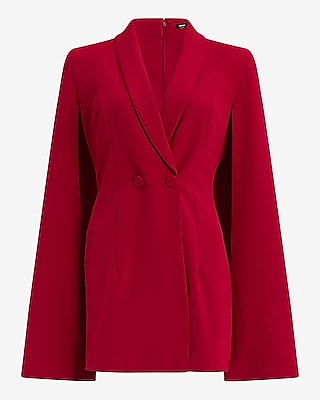 Cape Sleeve Button Front Blazer Romper