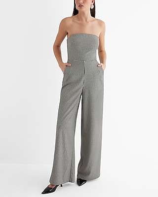 Express white best sale strapless jumpsuit