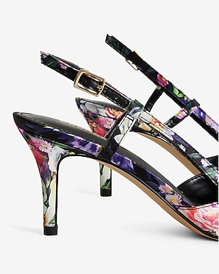 Floral Slingback Pumps
