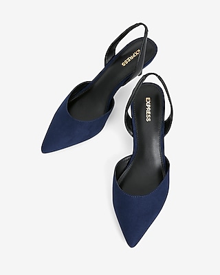 pointed toe slingback kitten heels