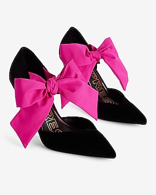 Brian Atwood X Express Pointed Toe Tie Up Pumps