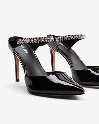 embellished mule heels