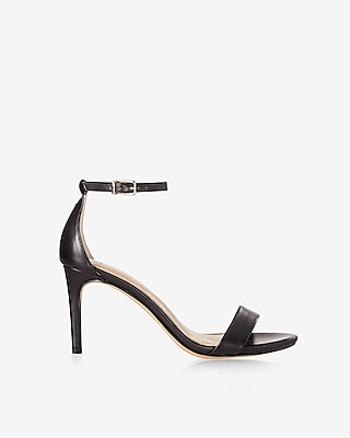 black and white sandals with heel