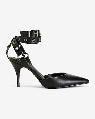 Brian Atwood X Express Grommet Ankle Strap Heeled Sandals