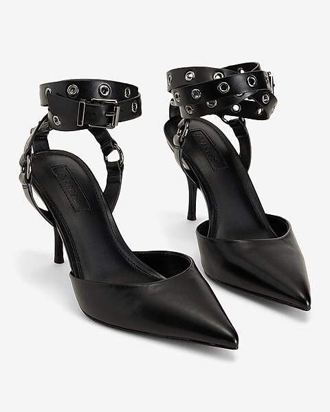 Brian Atwood X Express Grommet Ankle Strap Pumps | Express