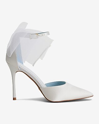 Mesh Bow Pointed Toe Pumps - image 2