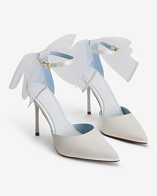 Mesh Bow Pointed Toe Pumps - image 3