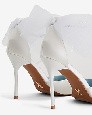 Mesh Bow Pointed Toe Pumps - image 5
