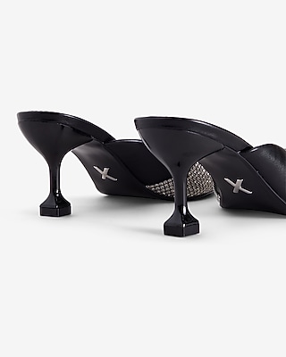 Rhinestone Twist Upper Mid-Heeled Pumps