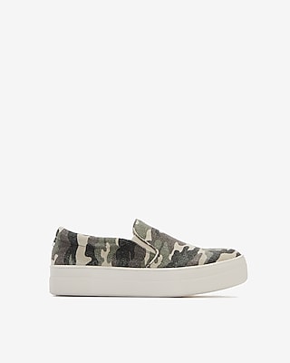 steve madden camo slip ons