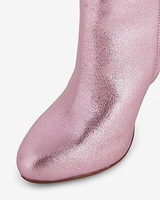 Brian Atwood x Express Metallic Over The Knee Heeled Boots