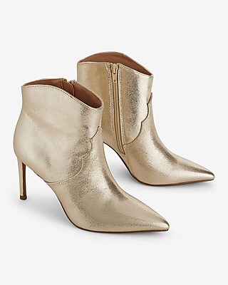 Pointed Toe Thin Heeled Booties