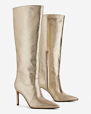 Pointed Toe Thin Heeled Tall Boots