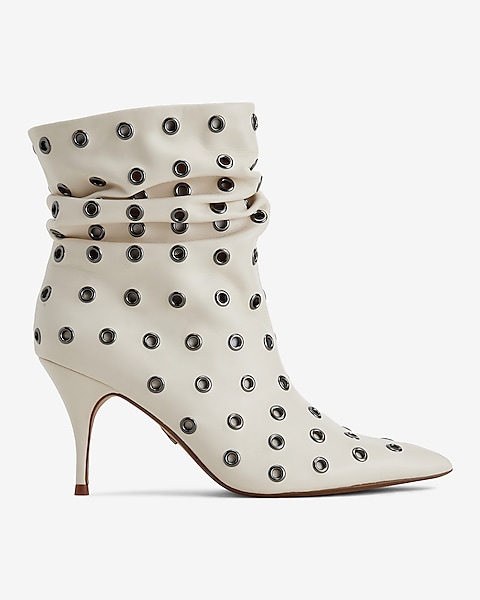 Brian Atwood X Express Grommet Slouch Thin Heeled Boots