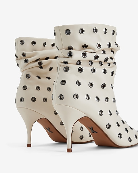 Brian Atwood X Express Grommet Slouch Thin Heeled Boots Brian Atwood X Express Grommet Slouch Thin Heeled Boots