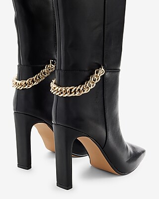 Chain Heel Tall Boots | Express