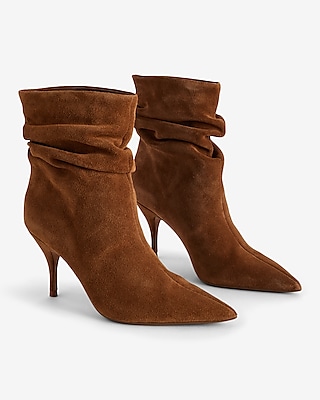 Brian Atwood X Express Suede Slouch Thin Heeled Boots Express