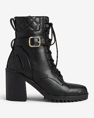 Mid Ankle Lug Combat Boots | Express display picture 3