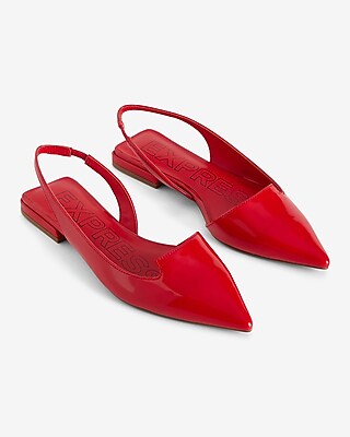 Brian Atwood X Express Notch Cutout Slingback Flats